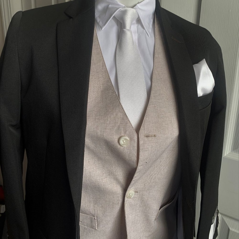 NEW,  Youngman Brown Van Heusen's three-piece suit
